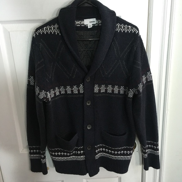 Sonoma Other - 🍓Cozy Navy Blue Sonoma Sweater w/brown buttons M